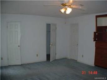 Master with double closets viewable to left, built