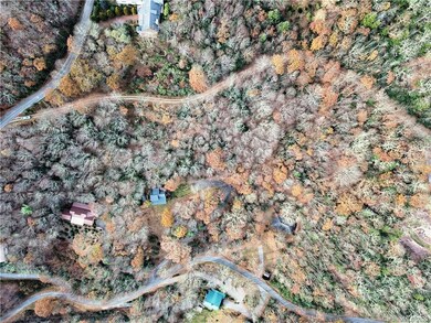 Drone birds eye view of Rockridge Dr and lots