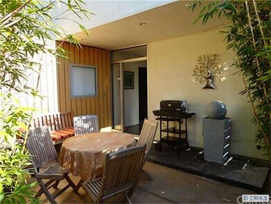 The private patio is accessible from the front.