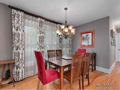 Hardwoods in dining area
