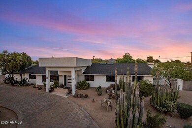 Front elevation at dusk