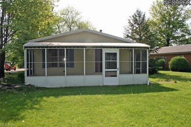 Screened porch in the back.