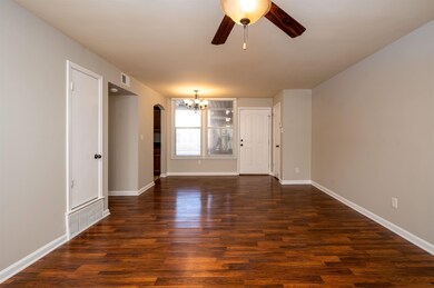 Empty room featuring ceiling fan with notable chan