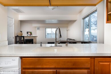 kitchen, dining, living