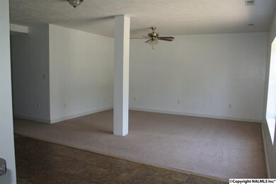 Open floor plan for living area and kitchen.