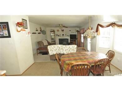 view from breakfast area into great room