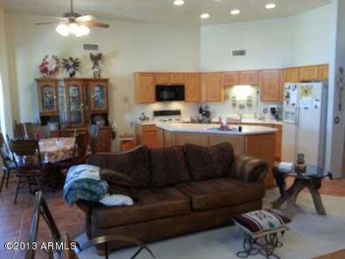 11 foot ceilings in this open kitchen