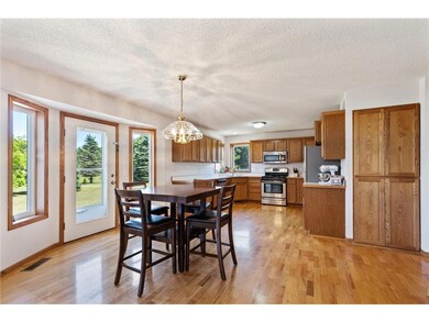 The large dining and kitchen area is more than eno