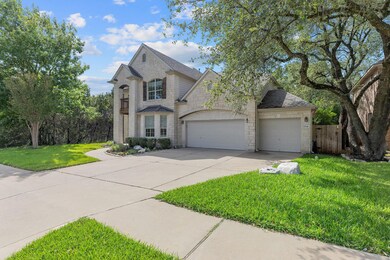 French country inspired facade featuring stone si