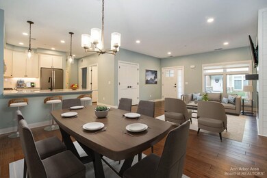 Virtually staged dining area
