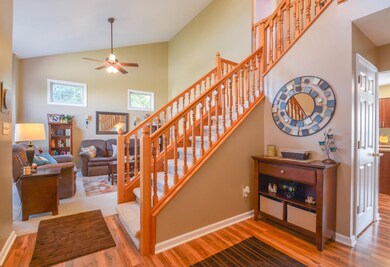 Soaring ceilings greet you as you enter the foyer 
