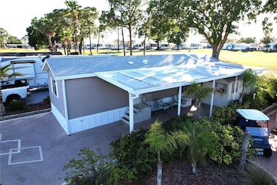 Side View of Covered Patio Area