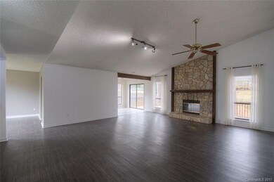 New dark laminate wood floors throughout