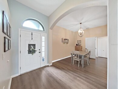 View of the dining room and front door.