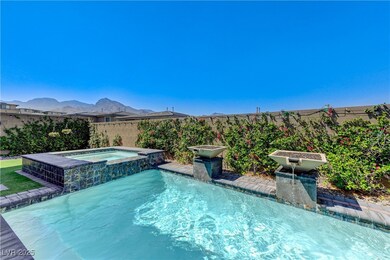 View of pool with a fenced backyard, a pool and sp