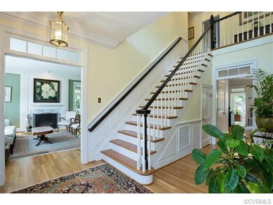 Foyer looking into living room.