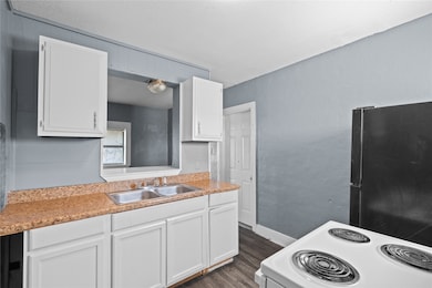 Ample cabinets and counter space.