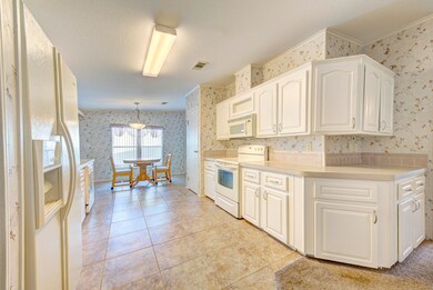 kitchen with wrap-around counter