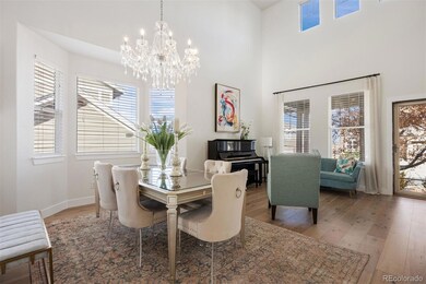 Open concept great room that flows directly into an elegant dining space.
