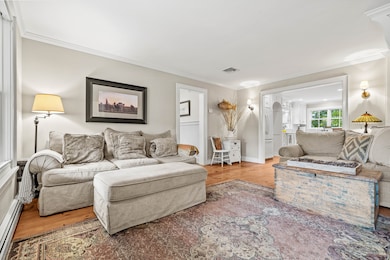The living room is so calm & inviting