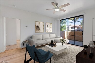 Living Room with Sliding Door to Patio Virtually S