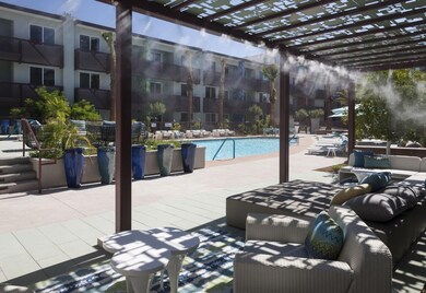 Pool Cabanas with Misting System