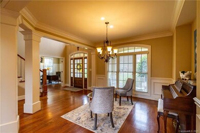 Dining room looking towards front door and office