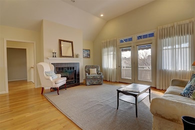 Sun-Filled Living Room with Gas Fireplace