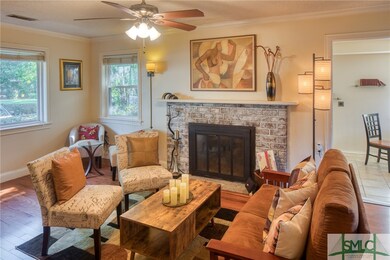 Living room with fireplace