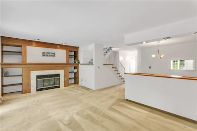Gas fireplace in the living room