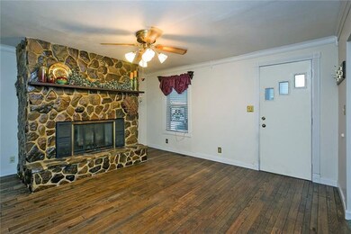 Dining Room with Gorgeous  Stone Fireplace