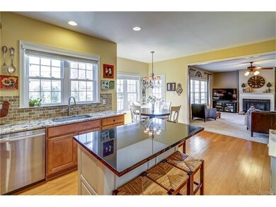 Kitchen is open to the family room.