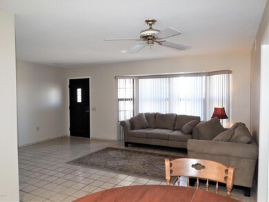 Dining to living area in great room
