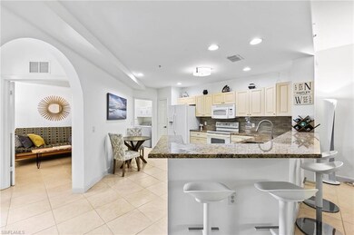 Multiple seating options for eating: breakfast bar