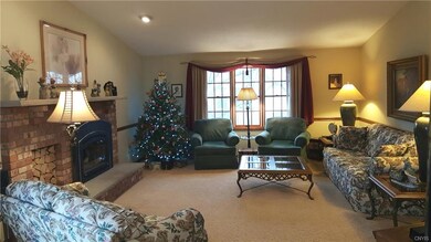 The family room is  20 x 15 with cathedral ceiling