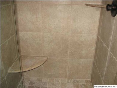 Tile shower in master bath.