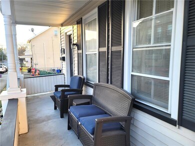 Covered front porch.