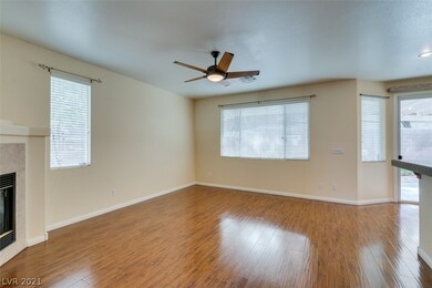 Family room with gas fireplace.