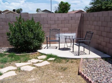 Backyard sitting area