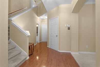 Entry hall with dining room to the right