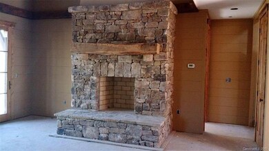 Interior fireplace with gas starter