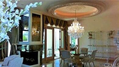 Formal dining room with custom carved wood and cha