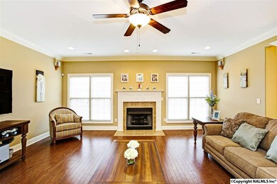 Another view of the spacious family room and gas log fireplace.