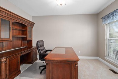 Private office space with french glass doors and w