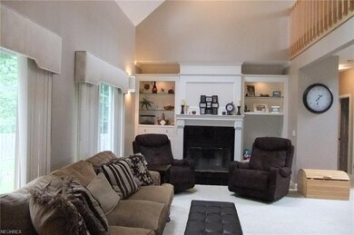 Great room has formal mantle setup for tv - gas fi