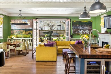 French doors open to sensational outdoor patio wit