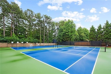 View of tennis court