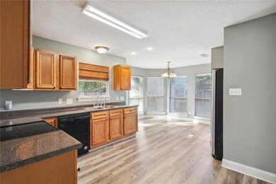 View from Living room into kitchen w/ space for an