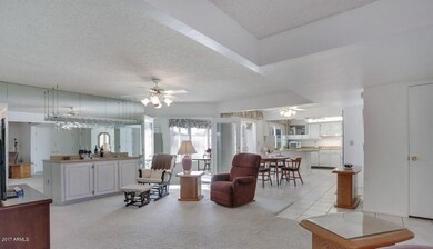 Living room and bar area