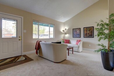 Living Room With Vaulted Ceiling